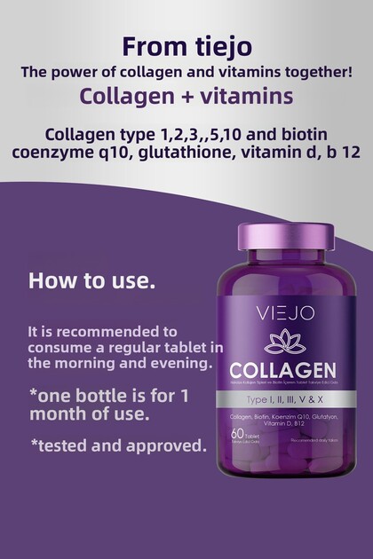 glutathione collagen and coenzyme q10 Viejo 60 Tablets Collagen and Vitamins