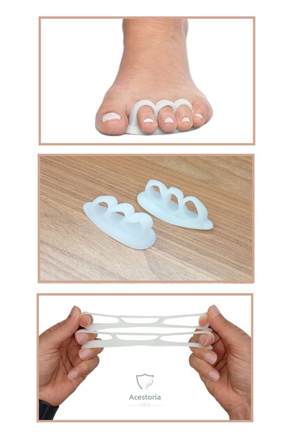 Double Silicone Three-Finger Bunion Toe Corrector and Bone Protector Fc-019
