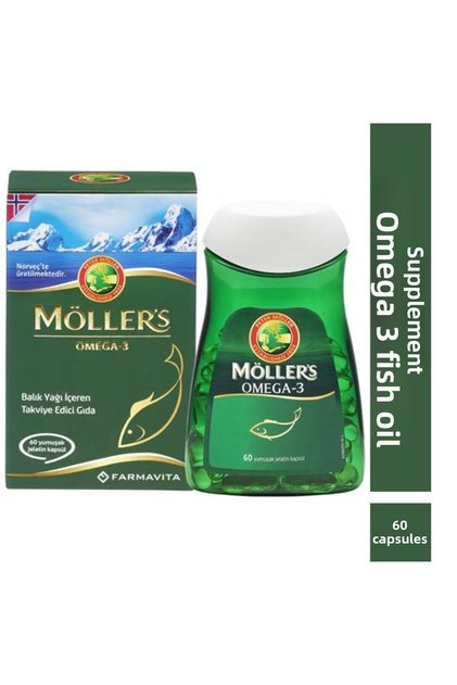 Möllers Omega 3 Fish Oil - 60 Capsules Teeth Whitening Foam Gift