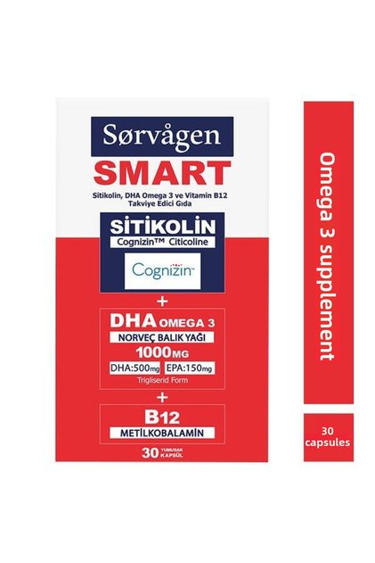 Smart Sitikolin Dha Omega 3 30 Capsules (1 Piece)