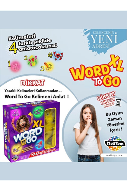 Moli Toys Word To Go Xl Eğlenceli Grup Oyunu (TABU) - Fiyatı
