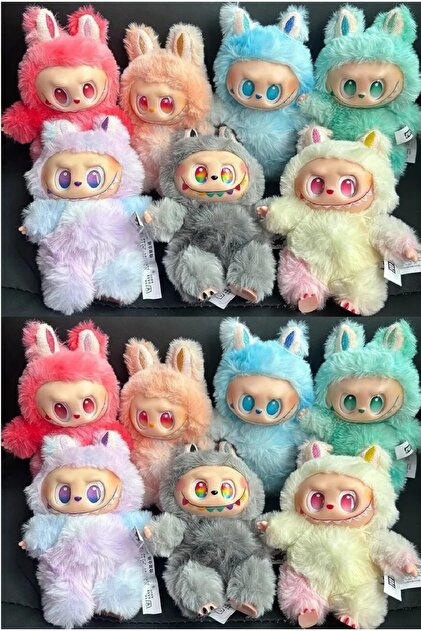 OYUNCAKSAHİLİ Labubu Canavarlar 2 Adet Birden Peluş Love Happines