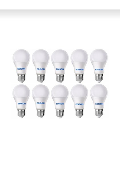 10 Adet Led Ampül Beyaz Renk Kırılmaz 9 Watt Tasarruflu Yüksek Işık Gücü A Enerji Sınıfı 9w Ampül