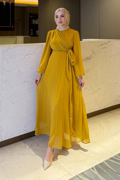 Sultan Model Yandan Bağlamalı Abiye