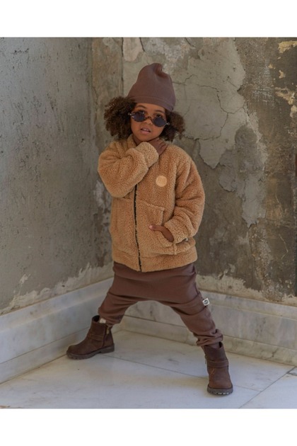 Baby Unisex Zippered Pocketed Winter Cardigan Tile 6 Months–4 Years Rg Brand Rg258