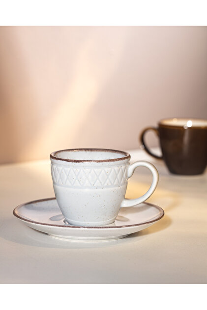 coco様 Madame Coco Antique 6 Kişilik Kahve Fincan Takımı - Gri - Fiyatı
