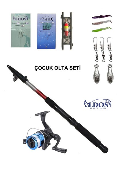 180 Cm Kamış Makina Olta Seti Tam Takım Olta Seti Çocuk Olta Seti Hobi Kıyı Seti