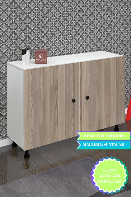 Kenzlife Ayakkabılık Merkub4 Crdbyz 68*100*32 Kapaklı 4 Raflı 20