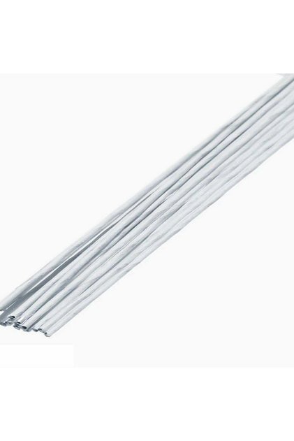 Yapay Çiçek Teli, Çiçek Aranjman Yapım Teli, 2 mm - 10 Adet 60 cm - Beyaz