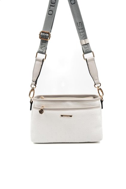 White - Women's Crossbody Bag with A.Grey Logo Sp1184