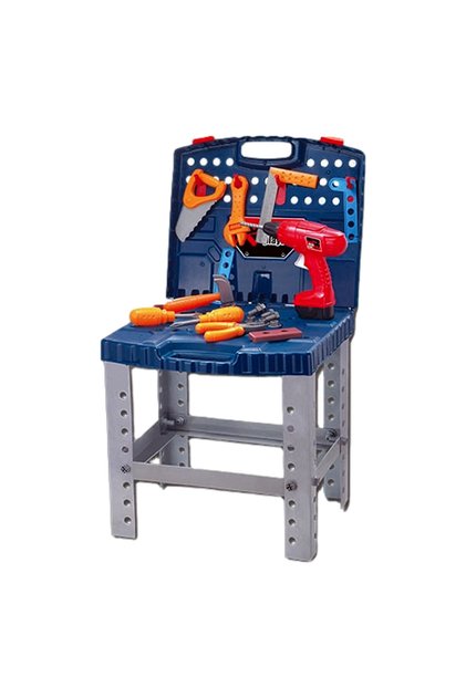 Banc de lucru cu scule pentru copii, 50 accesorii incluse pentru o distractie garantata, Multicolor
