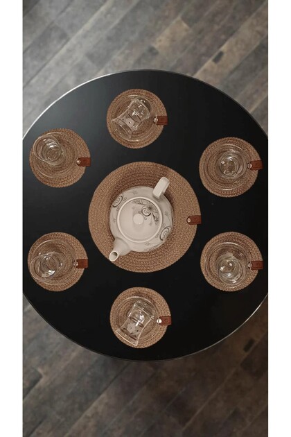 Nihale Coasters Set of 6 Beige Color