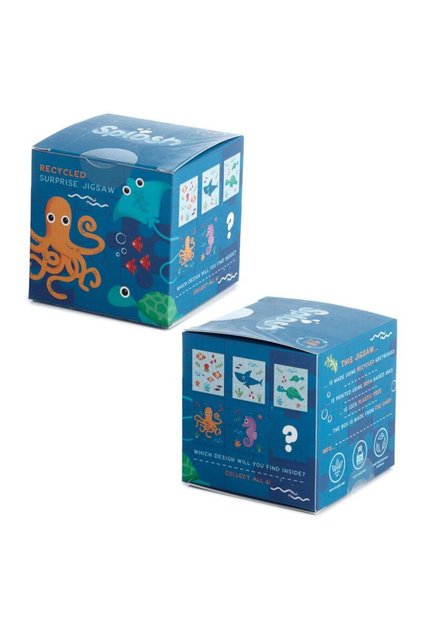 Puzzle surpriza pentru copii, carton reciclat, Splosh Sealife, Jigsaw, animale marine, 48 piese