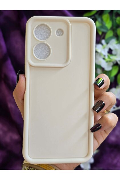 Vivo Y36 Compatible Impact Protected Corner Supported Matte Cream Case