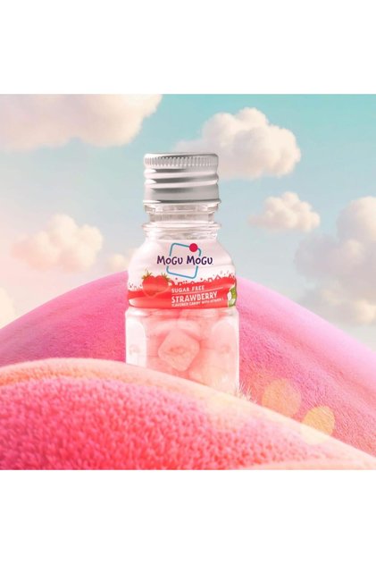 Strawberry Flavor Sugar Free Fruit Candy Vitamin C Bottle Fruity and Sweet Flavor