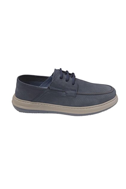 Greyder 64695 Lacivert Nubuk Hakiki Deri Erkek Comfort Ayakkabı