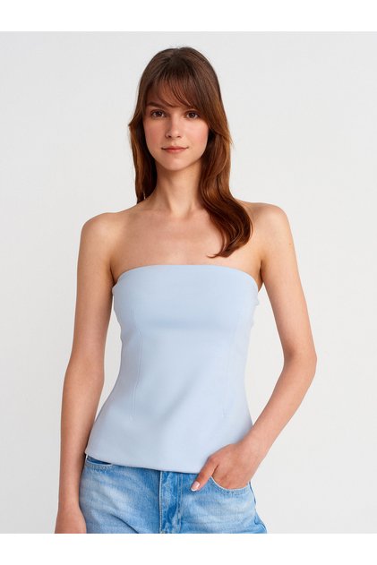 31860 Strapless Top-Light Blue