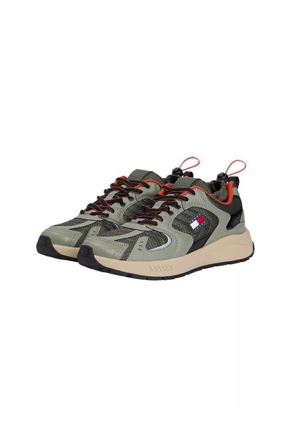 Men's Runner Sneaker in Different Materials - Green