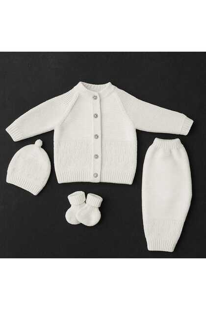 Baby Set with Booties, Hat, Cardigan and Pants