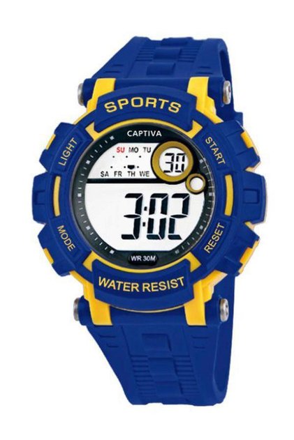Capitaiva Digital Fan Children's Watch 30 Meters Water Resistant Sports Children/Teenager Wristwatch Gs-Fb-Bjk