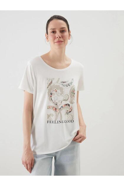 Lcwaikiki Classic Crew Neck Printed Women's T-Shirt (S5)