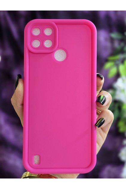 Realme C21Y / Realme C25Y Compatible Impact Protection Corner Support Matte Fuchsia Case