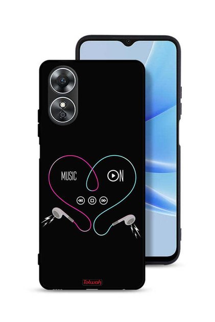 غطاء حماية لهاتف Oppo A17 مع تشغيل الموسيقى