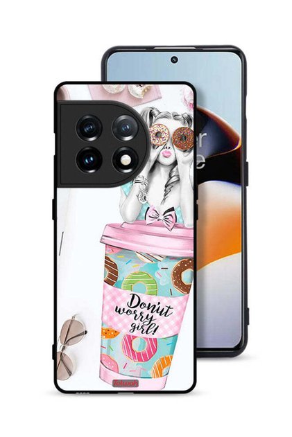 غطاء حماية لهاتف OnePlus 11 5G بتصميم فتاة دونات ووري