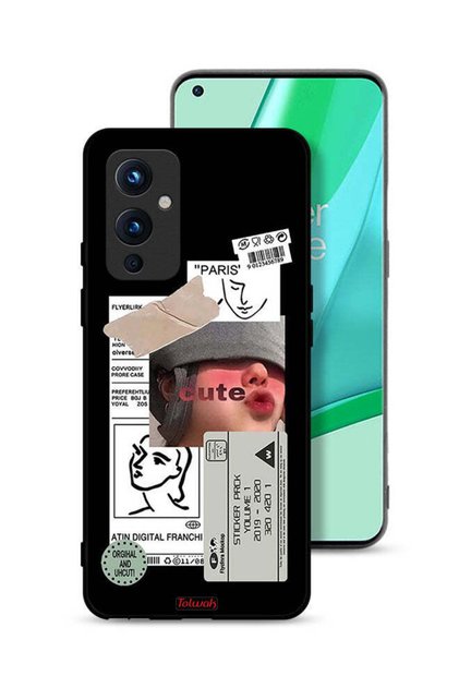 غطاء حماية لهاتف OnePlus 9 5G بملصق لطيف
