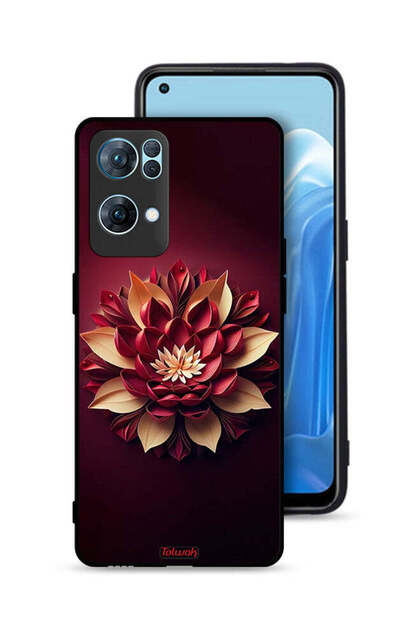 غطاء حماية لهاتف Oppo Reno7 Pro 5G بتصميم زهور تجريدية