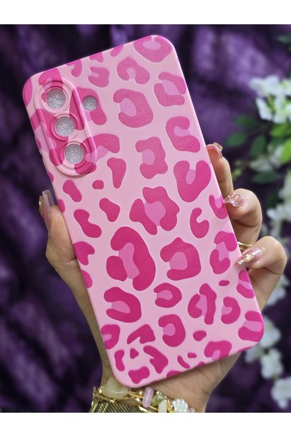 Samsung Galaxy A56 Compatible Velvet Pink Leopard Phone Case