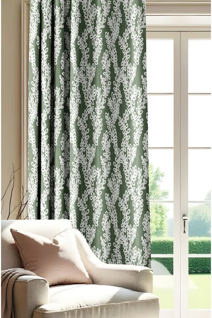 Lace Look Modern Digital Printed Cornice Background Curtain Single Wing Worry-Free Background Curtain