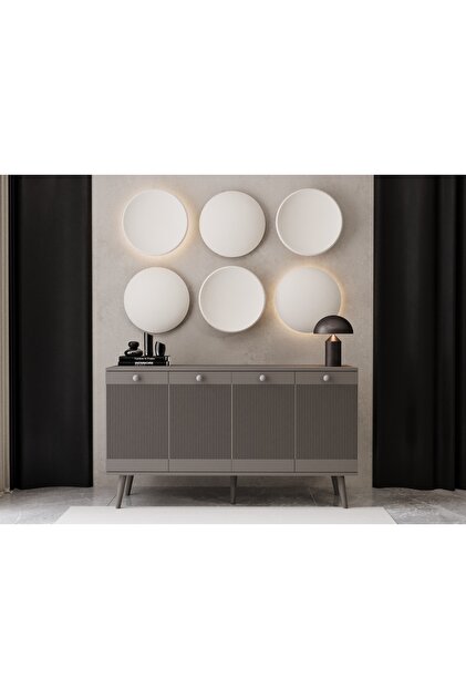 MELURA KONSOL 140 CM %100 MDF LAKE AHŞAP AYAK