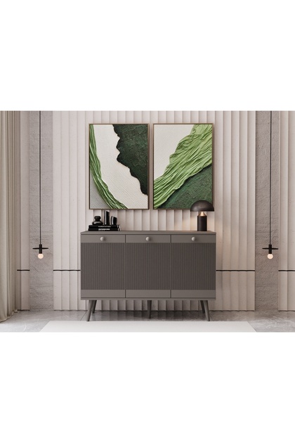 MELURA KONSOL 120 CM %100 MDF LAKE AHŞAP AYAK