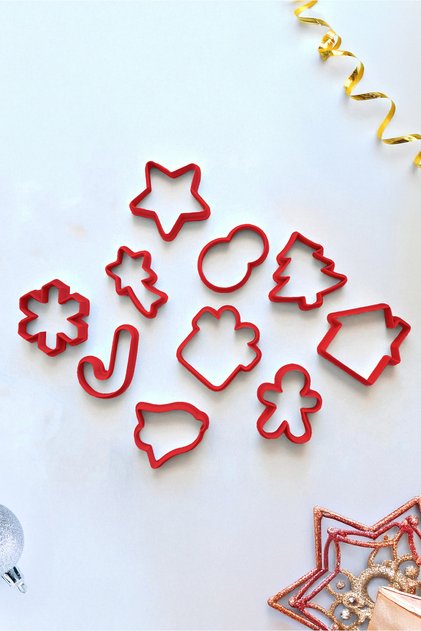 New Year's Themed Cookie Molds Set of 10