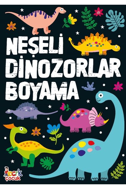 Cheerful Dinosaurs Coloring Book Latest Collective Children's and Youth Books Books by Bıcırık Publishing