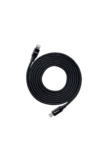 Eco-cl Siyah Usb-c-lightning 2 M Örgülü Kablo – 20 W Hızlı Şarj