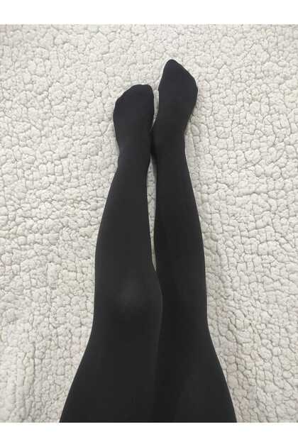 Girl's Black Thermal Pantyhose (Warm Thermal Pantyhose Thanks to the Fleece Inner Surface)