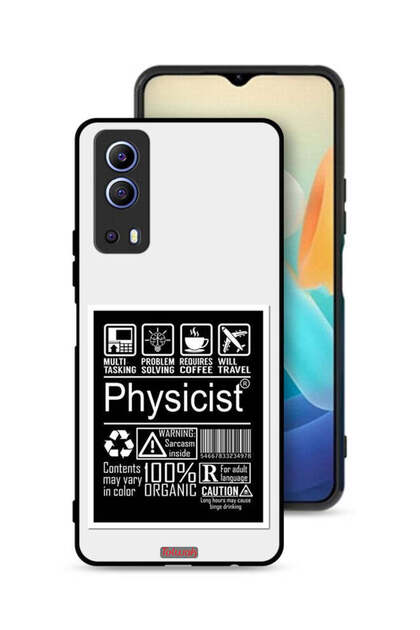 غطاء حماية لهاتف Vivo Y72 5G بملصق فيزيائي