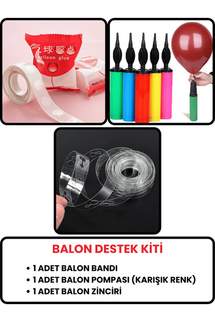 Balon Destek Kiti – Pompa, Balon Bandı ve Balon Zinciri Seti