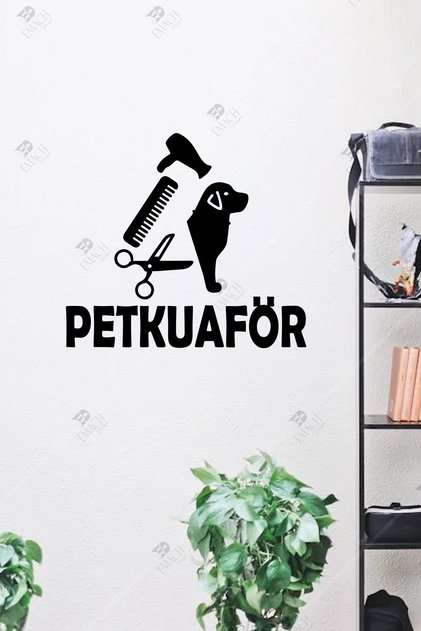 Pet Kuaför Salonu İçin Petshop Ahşap Duvar Dekoru Duvar Süsü