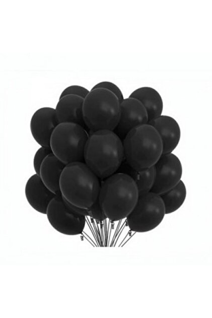 Set 100 baloane latex, kindi, 25 cm, negru