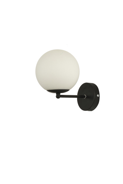 Pinza Sconce White Glass Living Room Modern Wall Sconce (Black)
