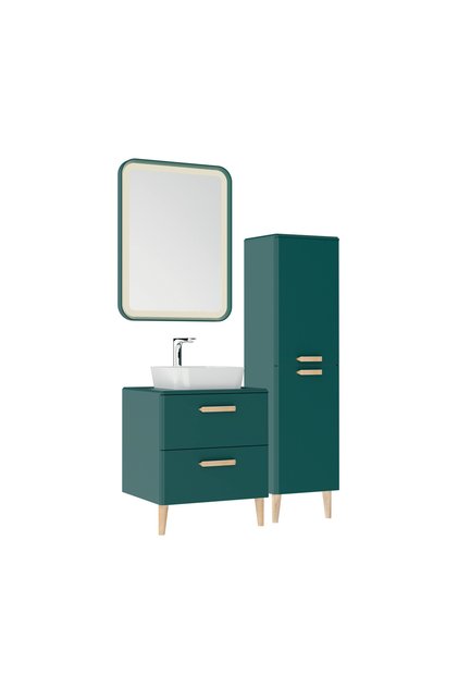 Patara Lavabo Dolabı 60cm Mat Yeşil