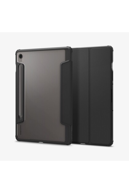 Ultra Hybrid Pro for Samsung Galaxy Tab S10 FE+ case Clear Back with S Pen Holder - Black