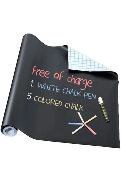 Tabla Scolara, Model Folie de scris si Desenat, Sticker Autoadeziv, 45 cm, Negru, Dalimag