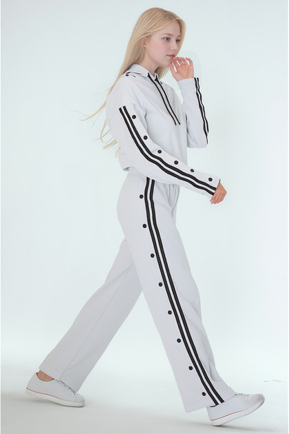 Girl's Oversize Hooded Long Sleeve 100% Cotton Bottom & Top Stylish Set