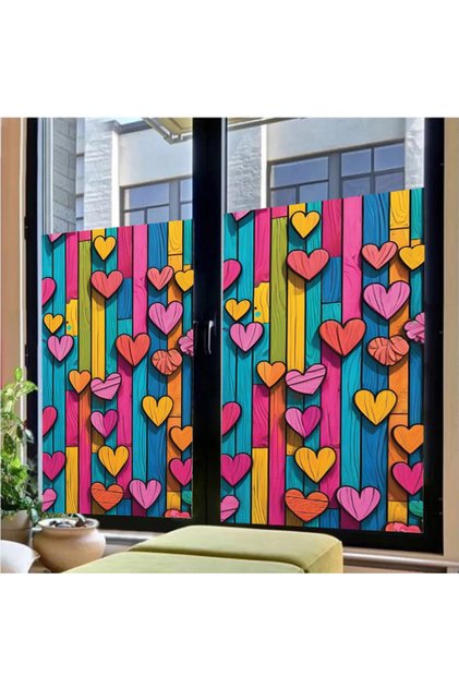 Glass Stained Glass Foil, Self Adhesive, Patterned Frosted Glass Foil 61X100 cm