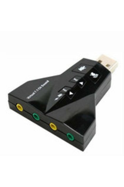 Κάρτα ήχου USB 7.1, μαύρη