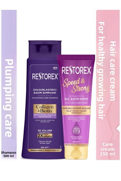 Viteză Balsam puternic 250 ml & Colagen & Biotină 3D șampon 500 ml